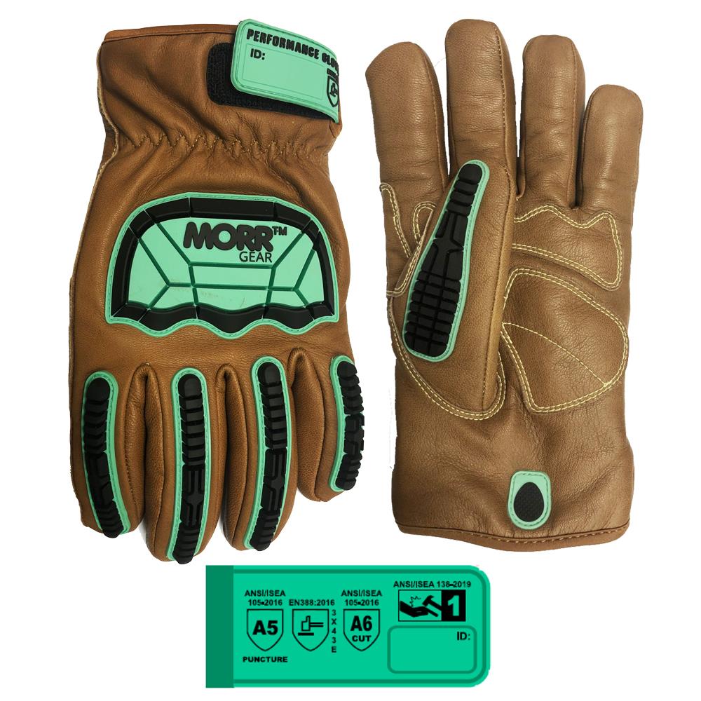 Image of MORR™ Gear ANSI Cut Level A6 Leather Impact Gloves